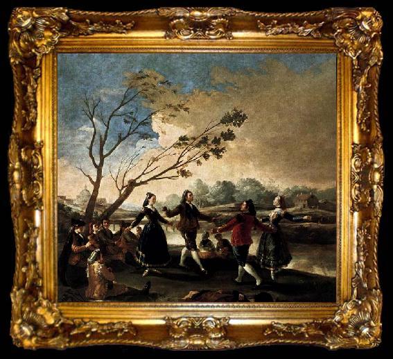 framed  Francisco de goya y Lucientes Dance of the Majos at the Banks of Manzanares, ta009-2